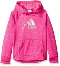ADIDAS Girls Size 5 6 or 10/12 Fleece Pullover Hoodie NWT Hooded Sweatshirt