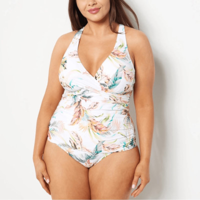 Jantzen Adjustable Strap V-Neck Tankini with Comfort Brief Size: 8
