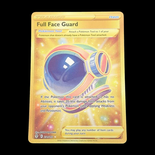 Pokemon Sword & Shield Evolving Skies Full Face Guard Secret Gold Rare 231/203