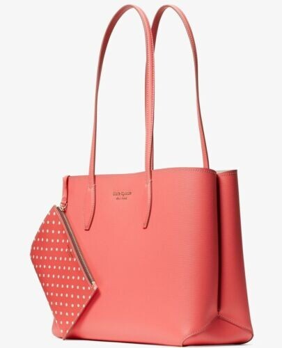 NWB Kate Spade All Day Large Tote Peach Melba Leather PXR00297