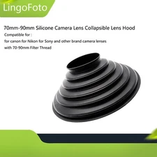 70mm-90mm Silicon Camera Lens Hood Universal Collapsible Lens Hood