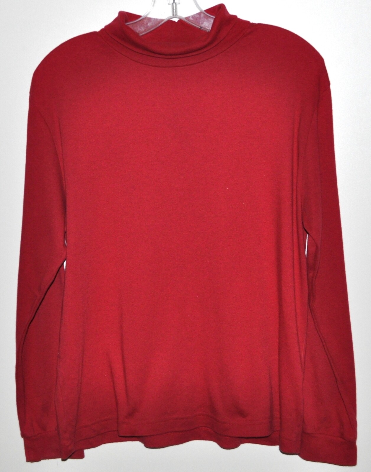 Basic Editions Vintage Shirt Solid Red Long Sleev… - image 1
