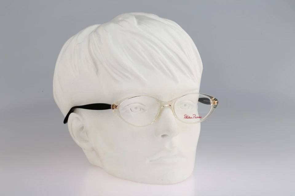 Paloma Picasso de Metzler 8210 350, monturas de gafas de ojo de gato transparentes vintage años 90 Nuevo de Lote Antiguo Foto 2 de 4