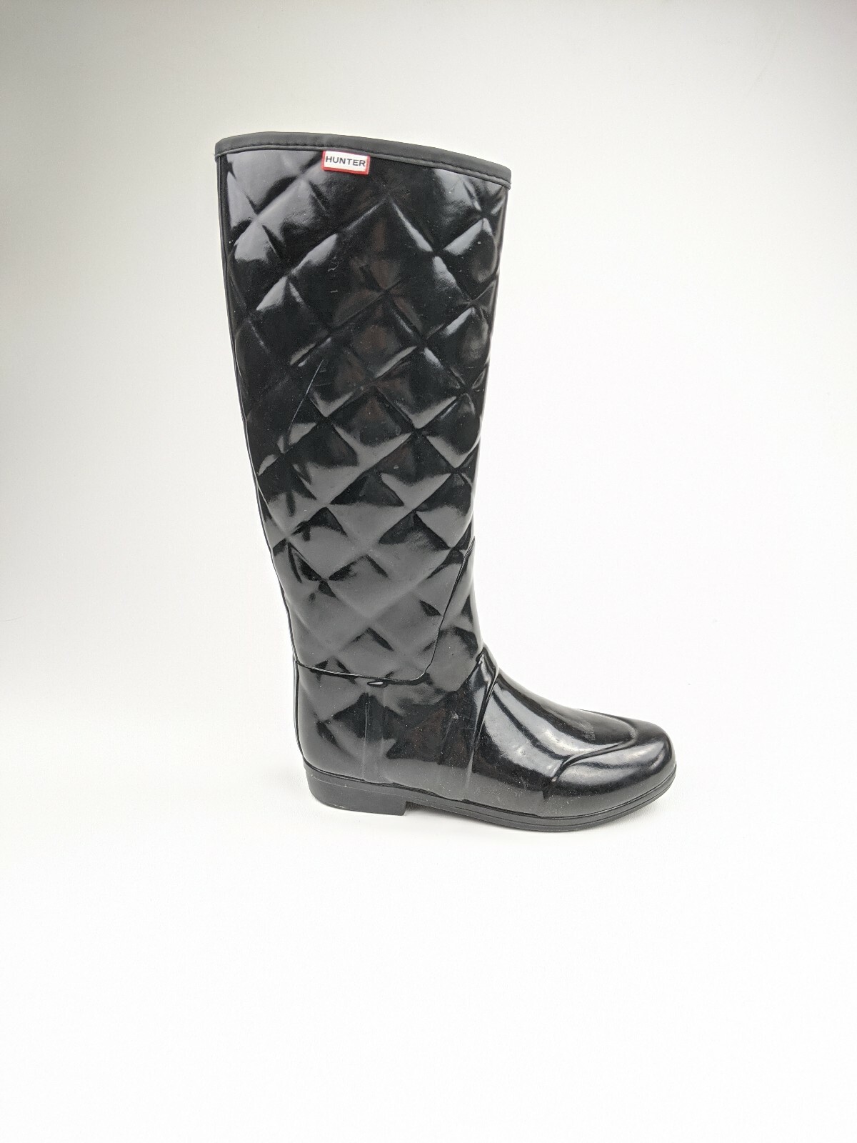 Hunter Brown Rubber Women's Glossy Tall 