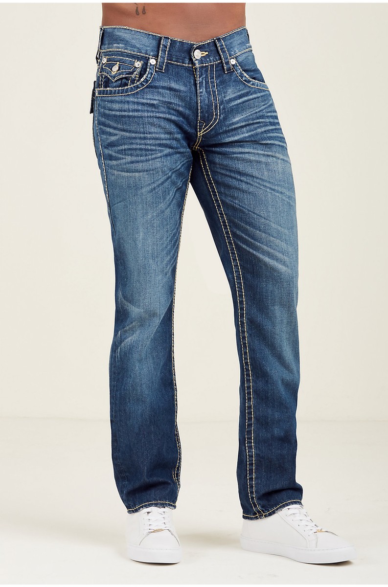 【美品】USA製 TRUE RELIGION JOEY BIG T 太ステッチ True Religion Y2K Joey Big T Rainbow 30 Embroidered Pocket