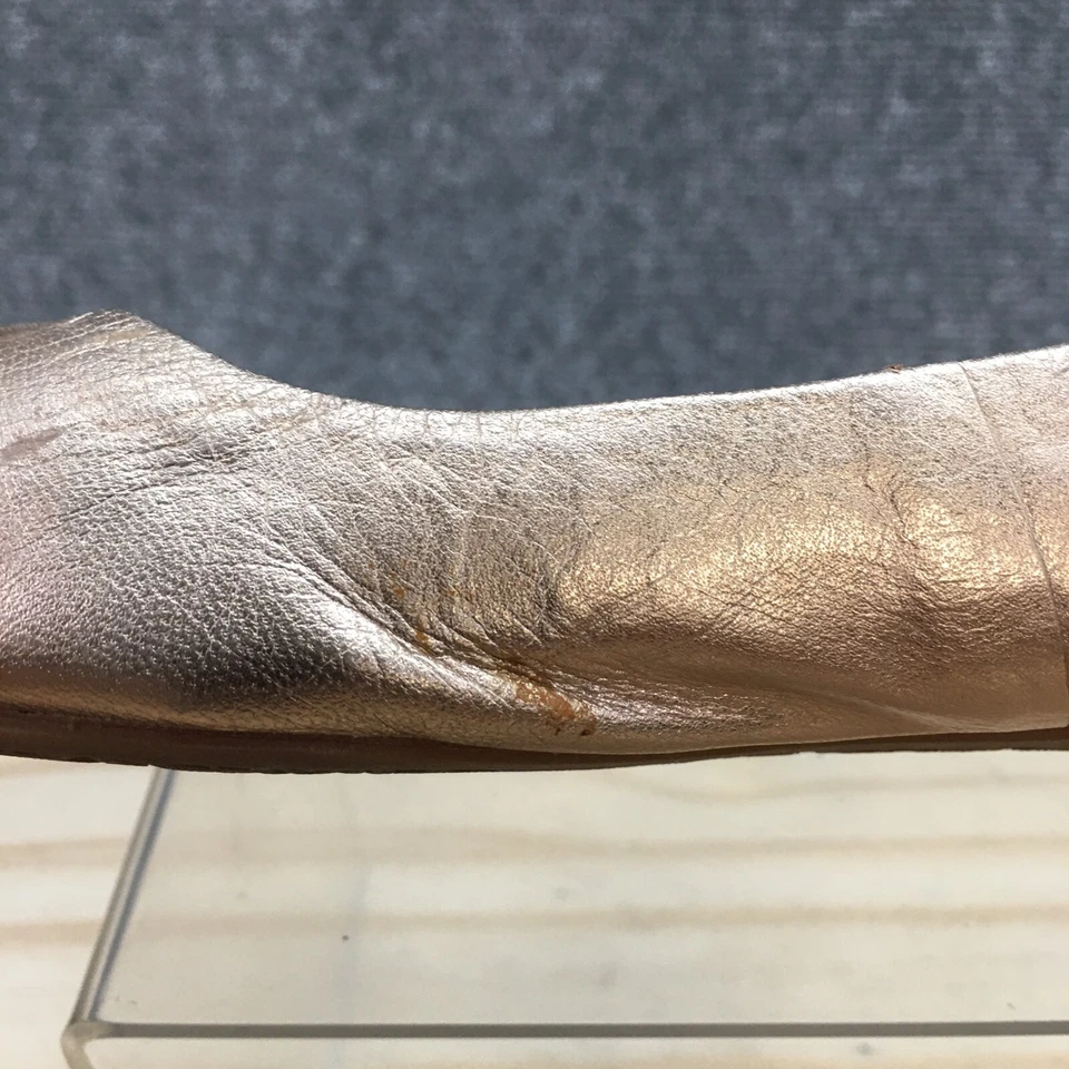 Zapatos planos de ballet Hush Puppies para mujer 6,5 M sin cordones H500280 cuero dorado rosa Foto 3 de 4