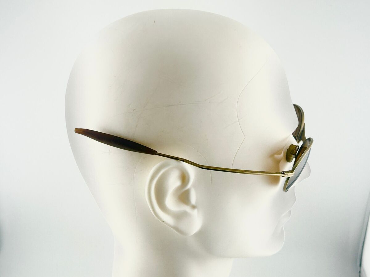 Vintage Oakley E Wire 1.0 Gold Metal Frame USA 90s W/ Brown Vintage Oakley E Wire 1.0 Gold Metal Frame USA 90s W/ Brown
