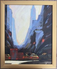 Original old oil painting Impressionism, signed Leonid Afremov, 51.0 x 41.0 cm