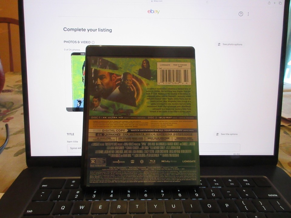 Spiral 4K UHD + Bluray 2 DISCS Chris Rock no digital LIKE NEW free