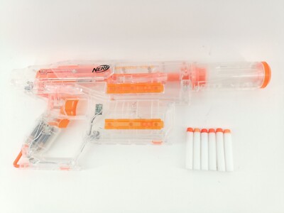 Nerf Gun Blaster N-Strike Modulus Ghost Ops Shadow ICS-6 transparent mit Licht