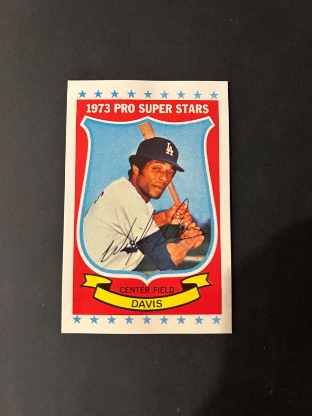 1973 Pro super stars Willie Davis, blank back error