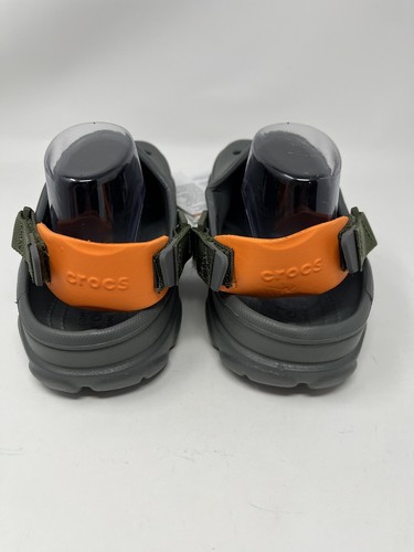 Crocs Men's Classic All-Terrain Clog Gray w/Orange & Olive Green Size M6/W8 READ - Picture 5 of 10