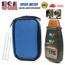 Digital Tachometer Non Contact Laser Photo RPM Tach Meter Motor Speed Gauge New