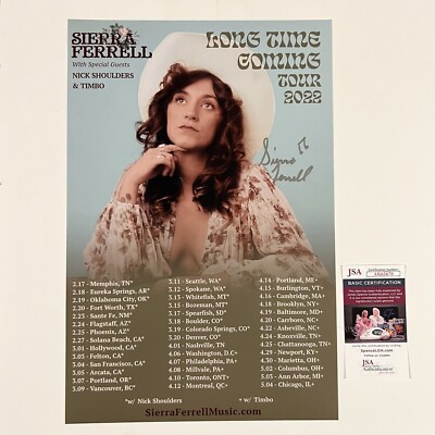 SIERRA FERRELL SIGNED 12X18 PHOTO LONG TIME COMING TOUR WITH JSA COA | eBay