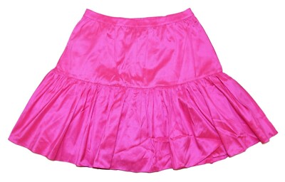 $755 Ralph Lauren Black Label Women Silk Gathered Ruffle Tiered