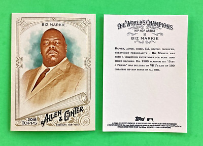 Lot of 10 . 2018 TOPPS ALLEN GINTER . BIZ MARKIE  . HI HOP MUSIC  LEGEND .  # 55