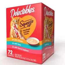 Hartz Delectables Squeeze Up Interactive Lickable Cat Treat (Pack of 72) -...