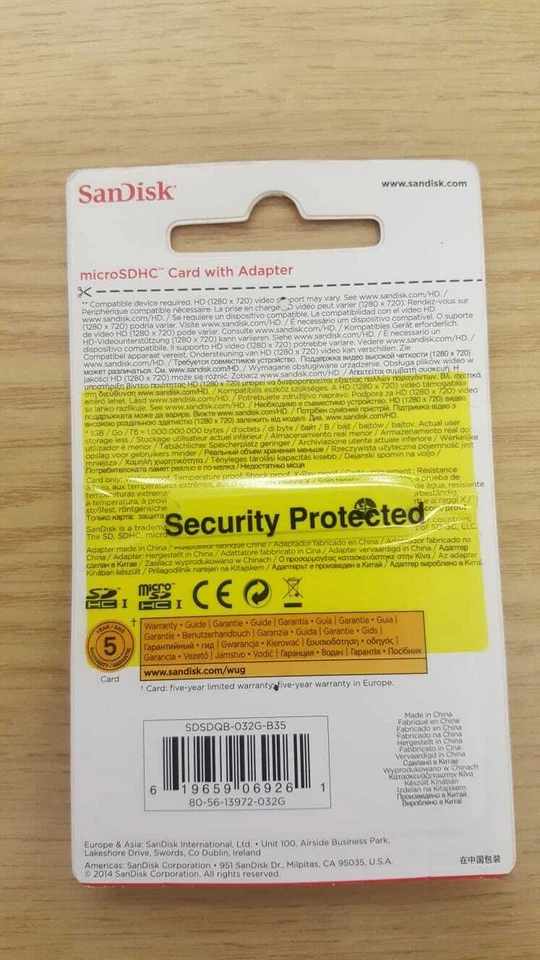 SanDisk micro SDHC Memory Card - 32GB - Image 2 of 2