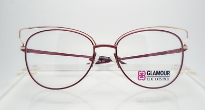Glamour 1017 02 Burgundy 53-16-135 Eyewear Eyeglass Optical Frames Womens 