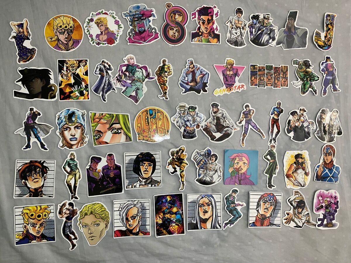 JoJo's Bizarre Adventure 50 Sticker Set Stickers Anime