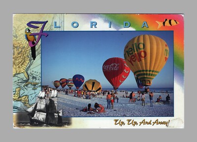 Postcard Continental Hot Air Ballooners Miami FL
