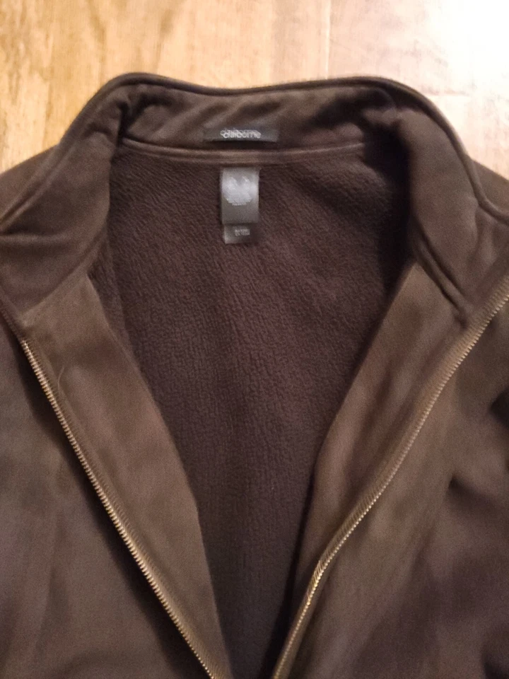 CHAQUETA HOMBRE CLAIBORNE ACABADO GAMUZA MARRÓN FORRADA POLAR TALLA XL Foto 2 de 4