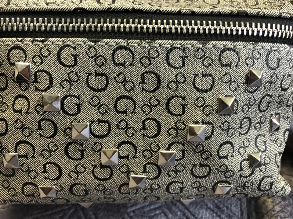 Guess ZAYN Signature G Mochila Bolso Escolar de Hombro Cartera Negro CROMO TACHUELA NUEVO Foto 2 de 4