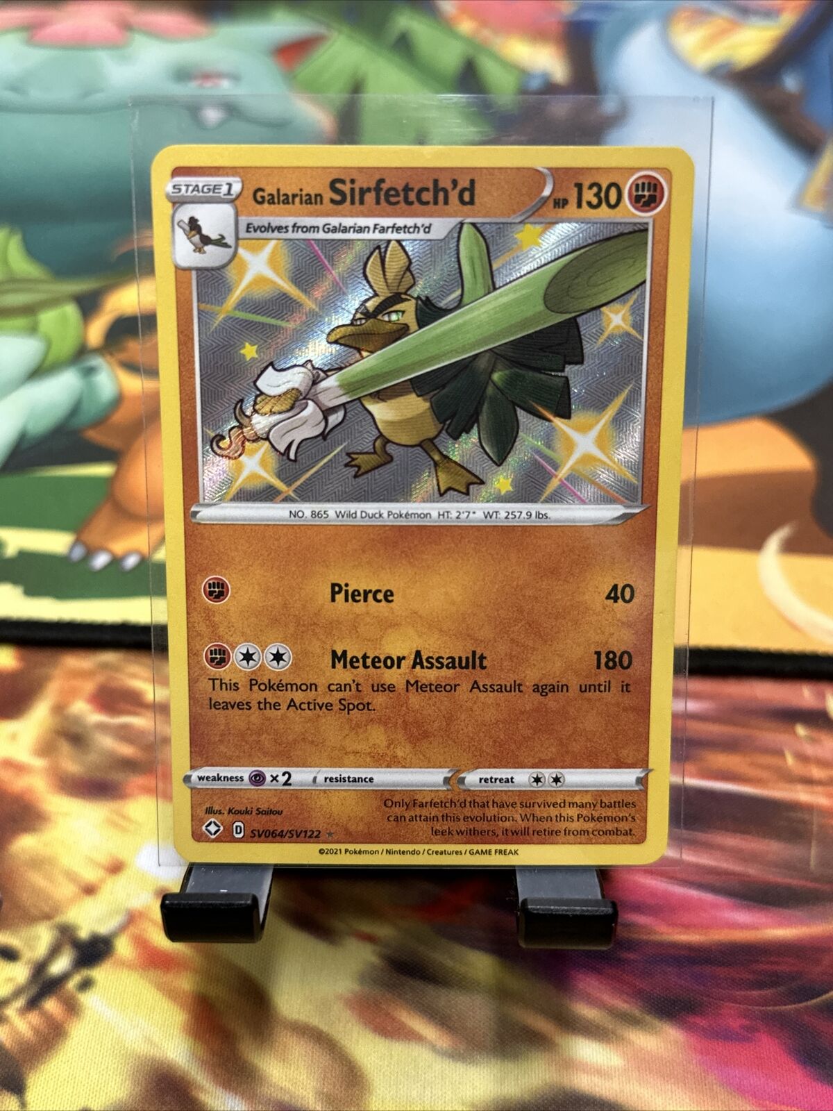 Galarian Sirfetch'd SV064/SV122 Shiny Holo Rare Shining Fates Pokemon Card NM