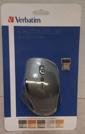 Verbatim Deluxe 98621 Wireless Blue LED Mouse Graphite VTM98621 NEW SEALED PKG✔ - Image 4 of 4