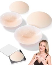 Pasties Nipple Covers No Show Sticky Bra Push Up Stapless Backless Beach Essenti