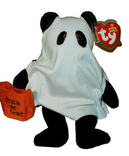 Ty Beanie Baby - SHUDDERS the Halloween Ghost Bear 8" MWMTs Stuffed Animal Toy