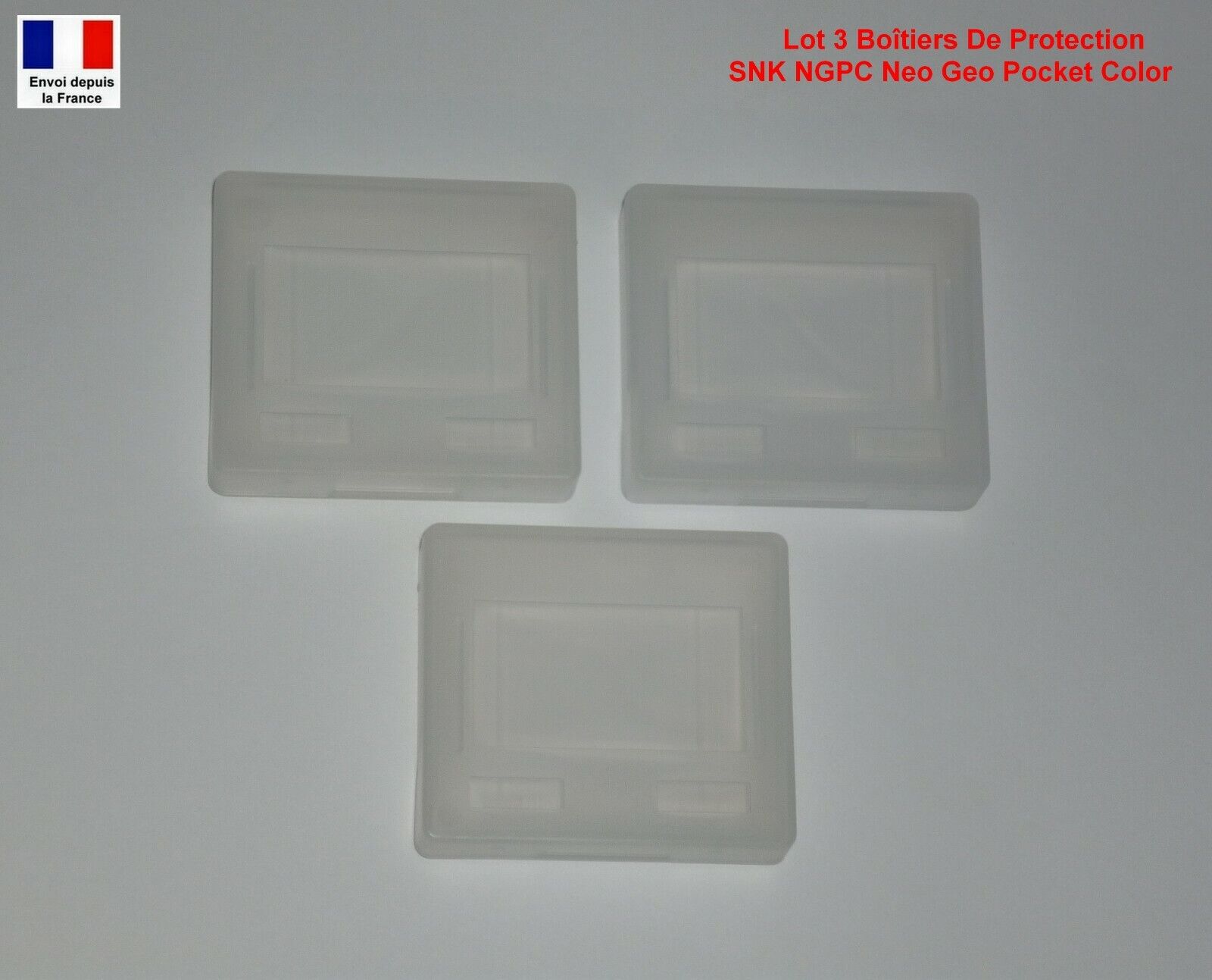 Lot 3 Boîtiers De Protection Rangement Etui Plastique NGPC Neo Geo Pocket Color