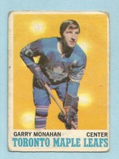 1970-71 OPC O-Pee-Chee Hockey Garry Monahan #112 Toronto Maple Leafs LOW GRADE 2