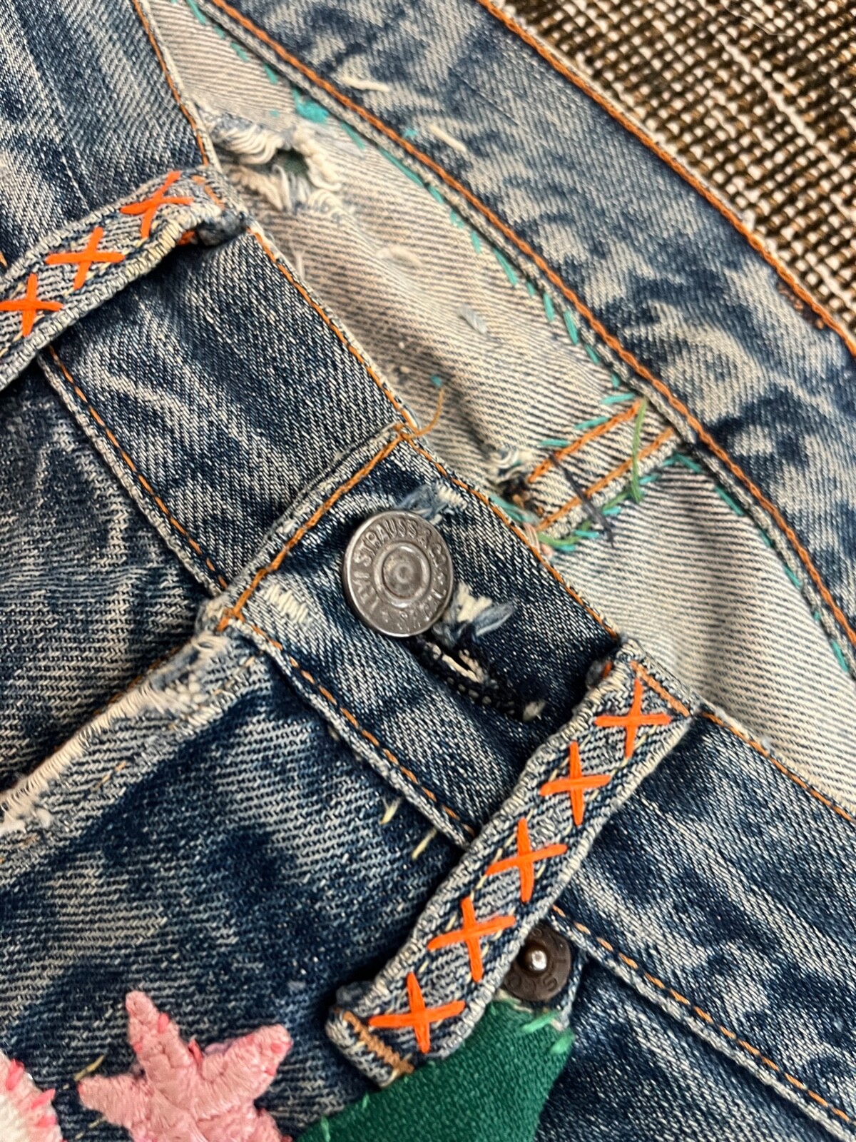 Very Special Rare Original Patchwork Embroidered … - image 12