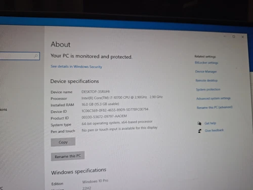 HP EliteDesk 800 G6 Mini - Intel Core i7-10700 2.9GHz 16GB DDR4