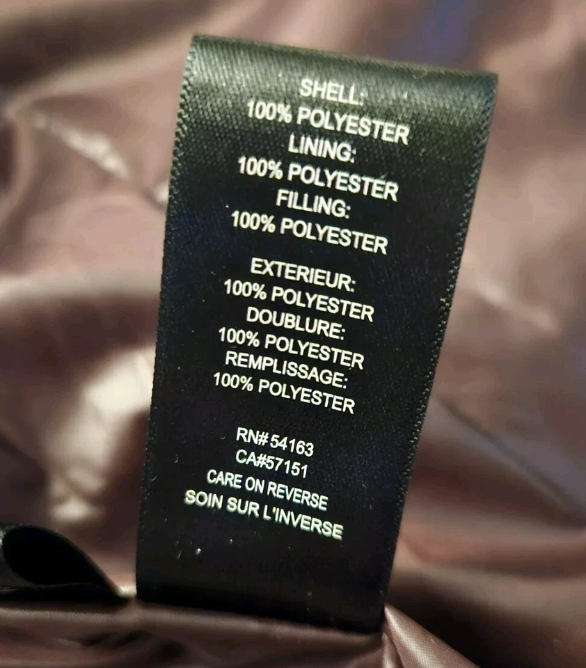 KENNETH COLE NEW YORK Lightweight Hooded Quilted Puffer Coat Rum S - ($195) - Image 4 of 4