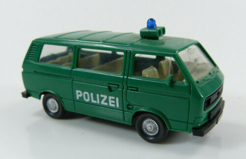 VW Bus T3 Polizei grün Wiking 1:87 H0 ohne OVP [KE1-B8] - Picture 1 of 2