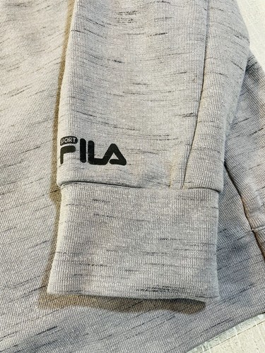 Fila Sport Men’s Small Gray Cowl Neck Hoodie Front Pocket Pullover Excellent - Picture 3 of 9