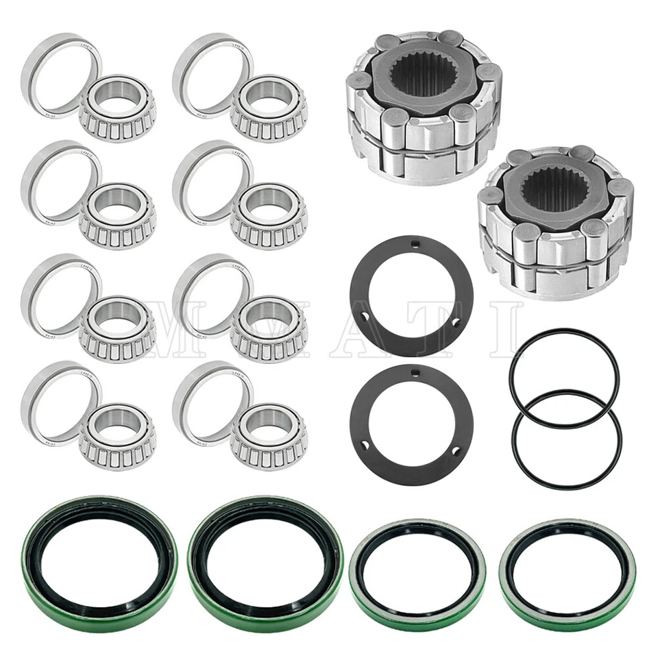 2 Front Wheel Hub Clutch & Bearings Seals Kit for Polaris Scrambler 400 500 4x4 - Image 2 of 4