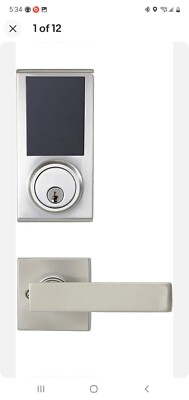 AmazonBasics Grade 3 Electronic Touchscreen Deadbolt Door Lock - Satin Nickel