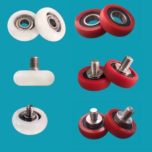 Polyurethan Riemenscheibe PU Gummi beschichtet Führungsrad Schraube Lager Rolle