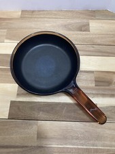 Corning Vision Ware Amber Glass Frying Pan 6A 6" Teflon bottom No Lid