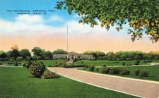 Postcard The Mausoleum Memorial Park Sherman Texas TX
