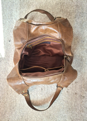 M&S Collection TAN Brown REAL LEATHER Shoulder Bag Medium - Picture 15 of 17
