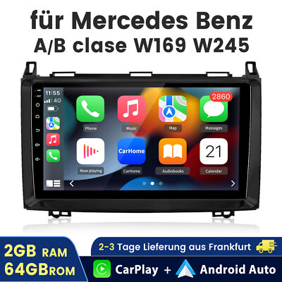 Für Benz A/B Klasse Sprinter Viano VW Crafter GPS Nav 2+64G Android 15 Autoradio