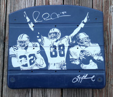 Dallas Cowboys TRIPLETS Signed Texas Stadium Seat Emmit Smith, Aikman, Irvin