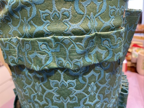Vintage 60's Mod Floral Bucket Bag Knitting Yarn Tool Organizer Tote Large 20x10 - Picture 12 of 16