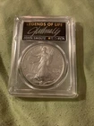 PCGS Legends Of Life John Smoltz 2021 Silver Eagle MS70 Type 2 Autograph Signed