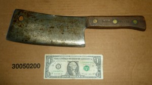Vintage DEXTER Meat Cleaver Knife,A.15",#5289,Sharp,Tight,HD,Old Butcher Tool