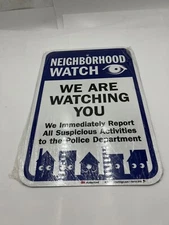 Qty 2 SmartSign Neighborhood Watch Metal Sign Approx. 12" x 18" 2PIR 3M